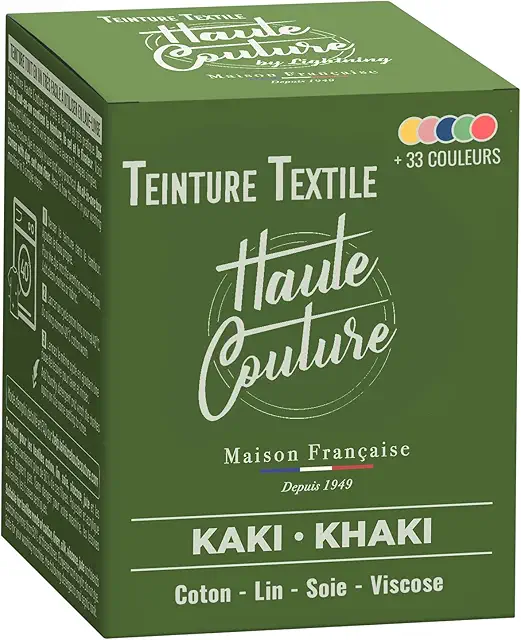 Teinture Textile Kaki Haute Couture 350g - Prêt à l'emploi pour Vêtements et Tissus