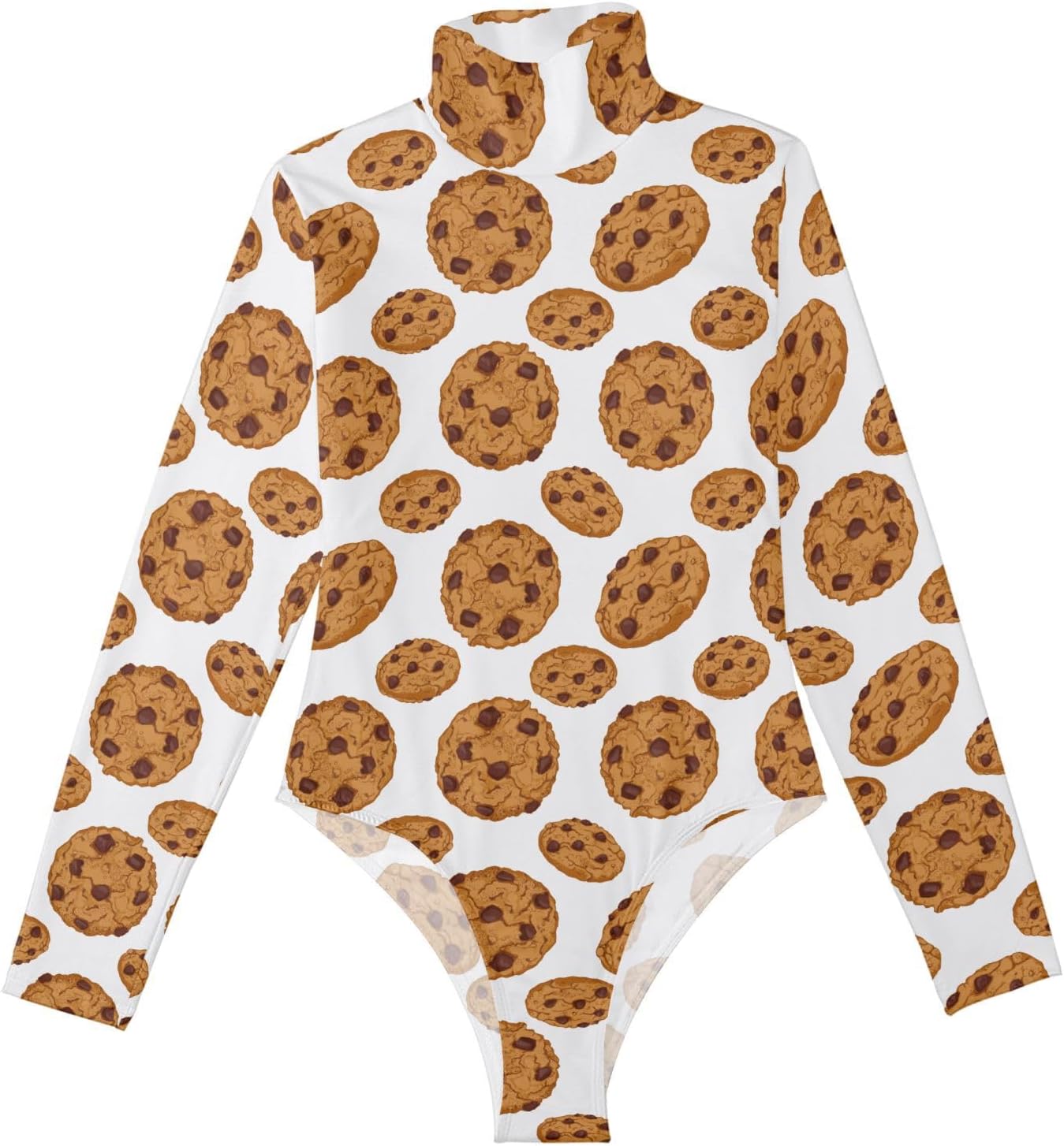 Women's Mock Turtle Necks Bodysuit Long Sleeve Tops Jumpsuit - Image 3