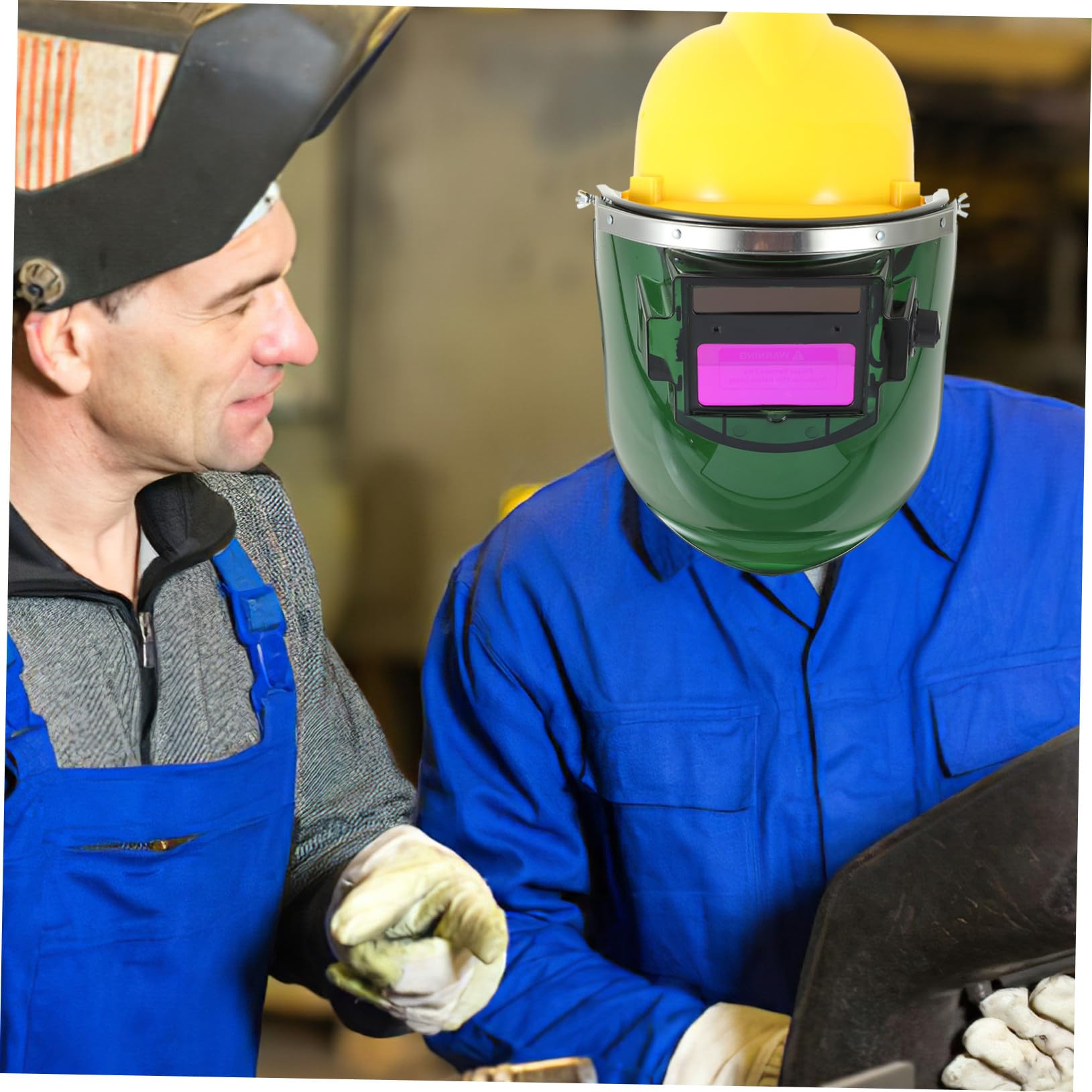 de Soldadura con Oscurecimiento Automático y Casco de Seguridad Solar Pantalla de Visual para Soldadores Rápida y Desmontable de Sombra