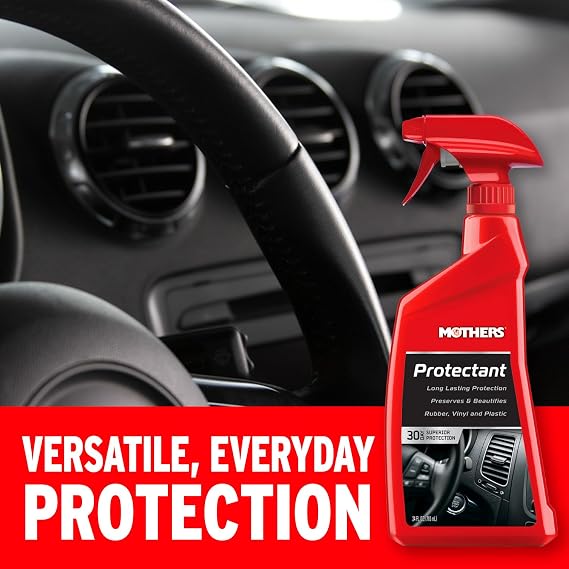 Mothers Protectant, 24 oz. Long-Lasting UV Protection for Rubber, Vinyl & Plastic, Shields Dash, Trim, Bumpers & Tires from Fading, Cracking & Drying, Restores a Clean OEM Finish (05324)