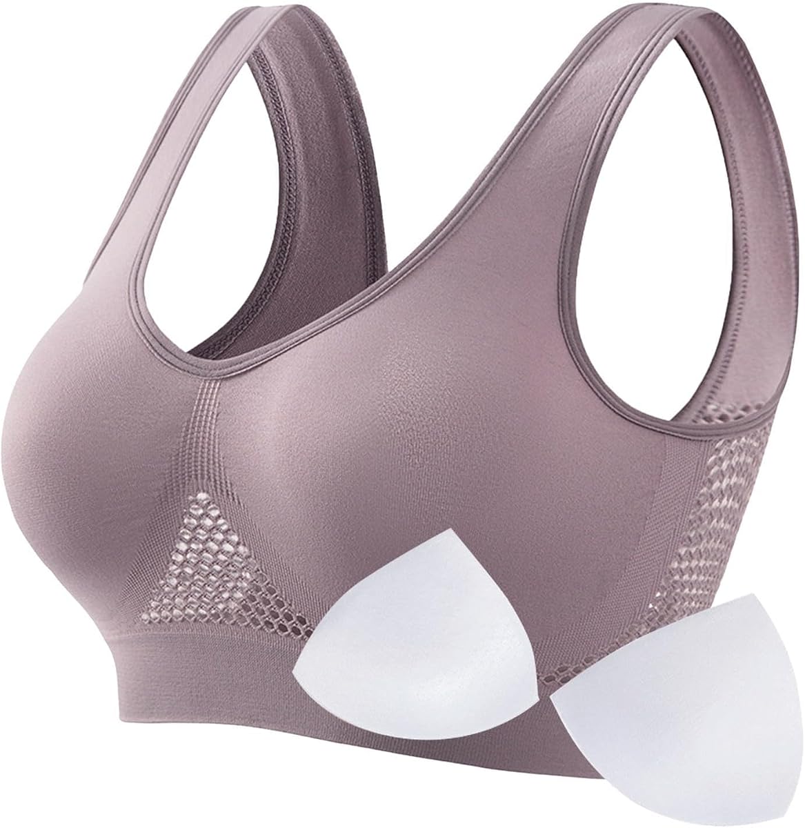 Breathable Cool Liftup Air Bra,2024 Seamless Wireless Plus Women Yoga Tops Padded Sports Bra Workout Fitness Running