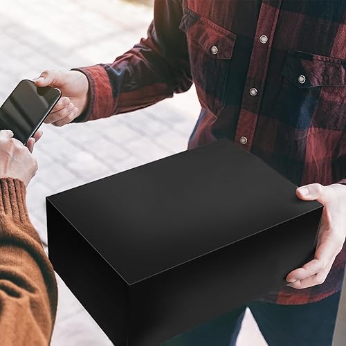 Miniatura 20 de KKBESTPACK 100 bolsas de envío grandes de polietileno negras de 14.5 x 19 pulgadas para pequeñas empresas, sobres de paquete autosellados