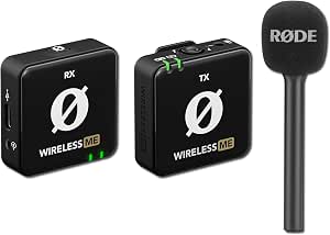 Rode Wireless ME Compact Wireless Microphone System Bundle with Interview GO Handheld Adapter