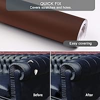 Vista 5 de Cinta de reparación de cuero, parche de reparación de cuero autoadhesivo para sofá, muebles, sofás y asientos de coche, kit avanzado de reparación