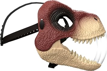 Mattel Jurassic World Rebirth Raptor Dinosaur Mask, Role-Play Head Wear, Movie-Inspired Costume Gear, Openable Jaw, Realistic Texture and Color, Adjustable Strap