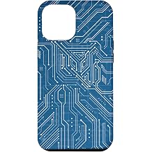 iPhone 14 Plus Motherboard Microchip Circuit IT Computer Background Blue Case