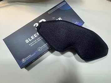 3D Sleep Eye mask -Luxury Sleep Eye Mask for Side Sleeper Men Women, Zero Eye Pressure 3D Sleeping Mask, Light Blocking Design Night Blindfold, Soft Eye Shade Cover for Travel (Black)