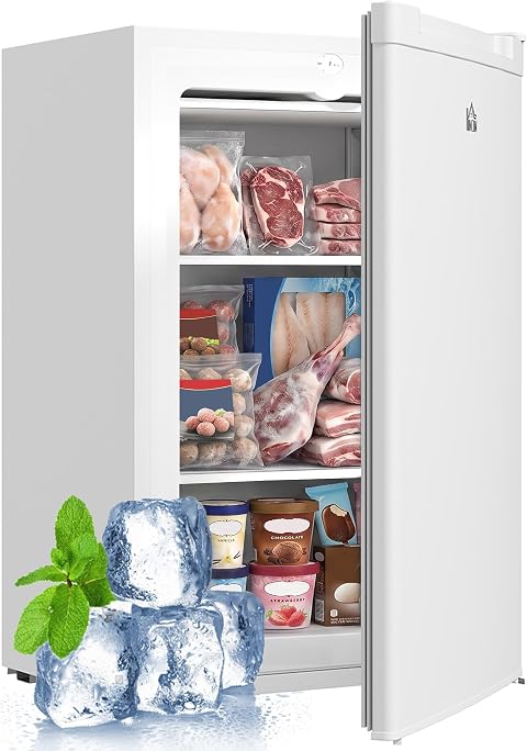 HOMCOM US800-195V80WT0131 3 cu ft Upright Freezer White