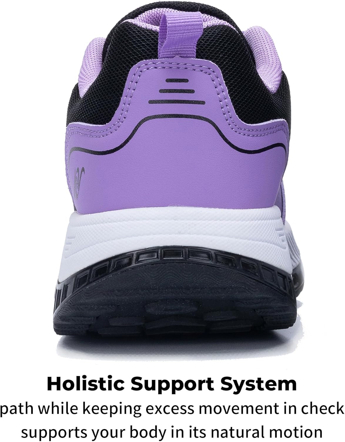 RomenSi Womens Walking Shoes Arch Support Tennis Orthotic Sneakers Plantar Fasciitis Rocker Bottom Shoes for Foot and Heel Pain Relief BlackPurple US 11 - Image 4