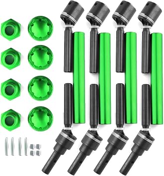 Extended CVD Drive Shaft Upgrades Parts for 1/10 WideMaxx MAXX 2.0 V2 89076-4 RC Car,Replace # 8996X 4pcs/Set Green