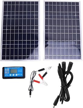 200W Solar Panel Kit with Aluminum Frame and Monocrystal Silicone - High Efficiency 23% Conversion Rate, Weatherproof IP67 Compatible, 200W Output, Perfect for RV, Outdoor, Off Grid Power Supply