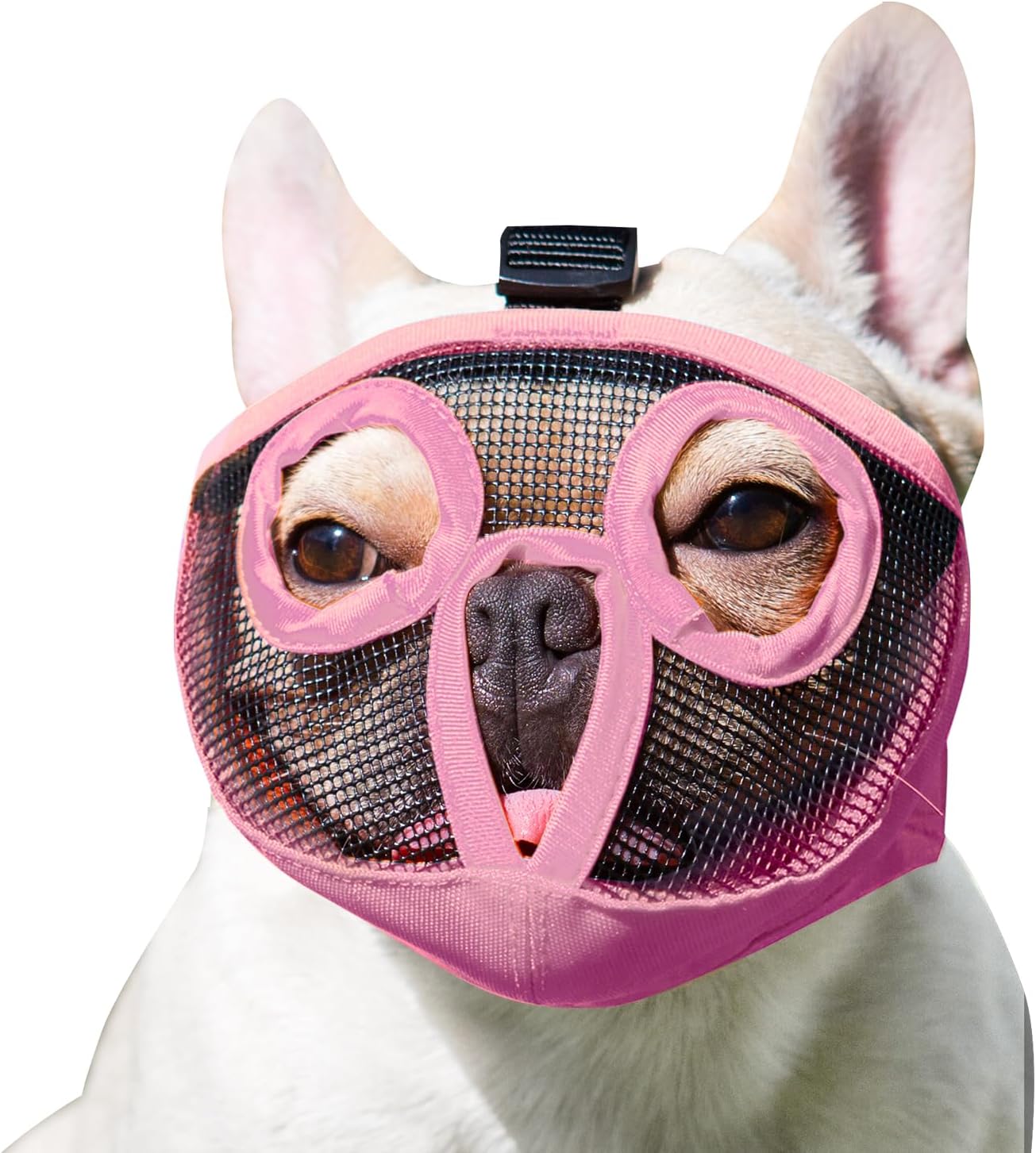 JYHY Short Snout Dog Muzzles Adjustable Breathable Mesh