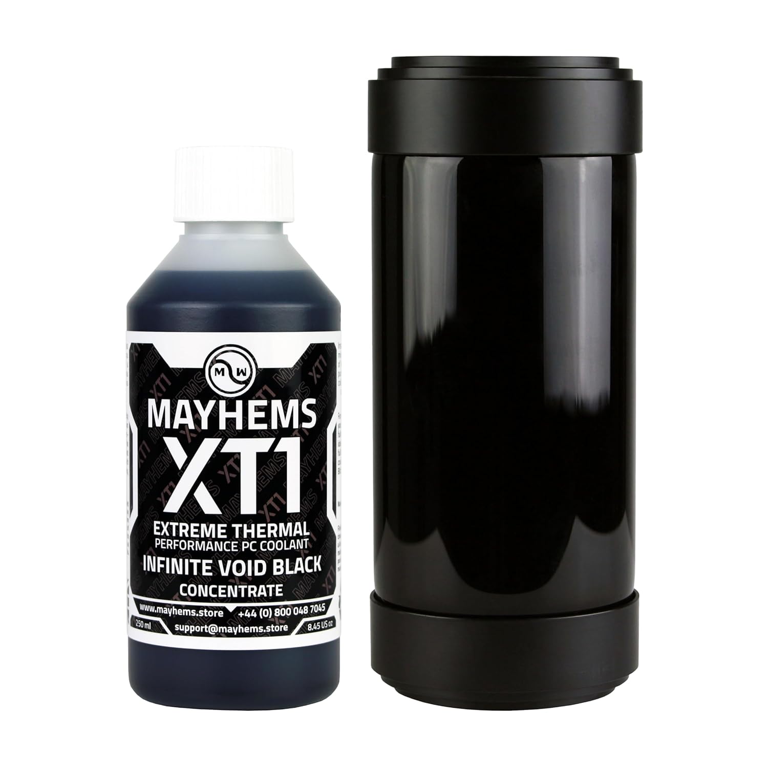 Mayhems - XT1 Concentrate PC Coolant - Computer Water Cooling Fluid - Liquid Cooling, Thermal Performance Series, 250 ml, Infinite Void Black