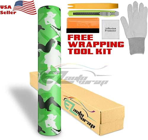 Vista 39 de EZAUTOWRAP - Kit de herramientas gratuito de camuflaje digital azul, diseño de camuflaje de vid para automóvil, motocicleta, liberación de aire, sin