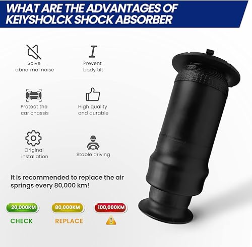 Miniatura 4 de 2 piezas de suspensión trasera con resorte de aire compatible con Buick Rainier, Chevrolet SSR, Trailblazer, GMC Envoy, Isuzu Ascender, Oldsmobile