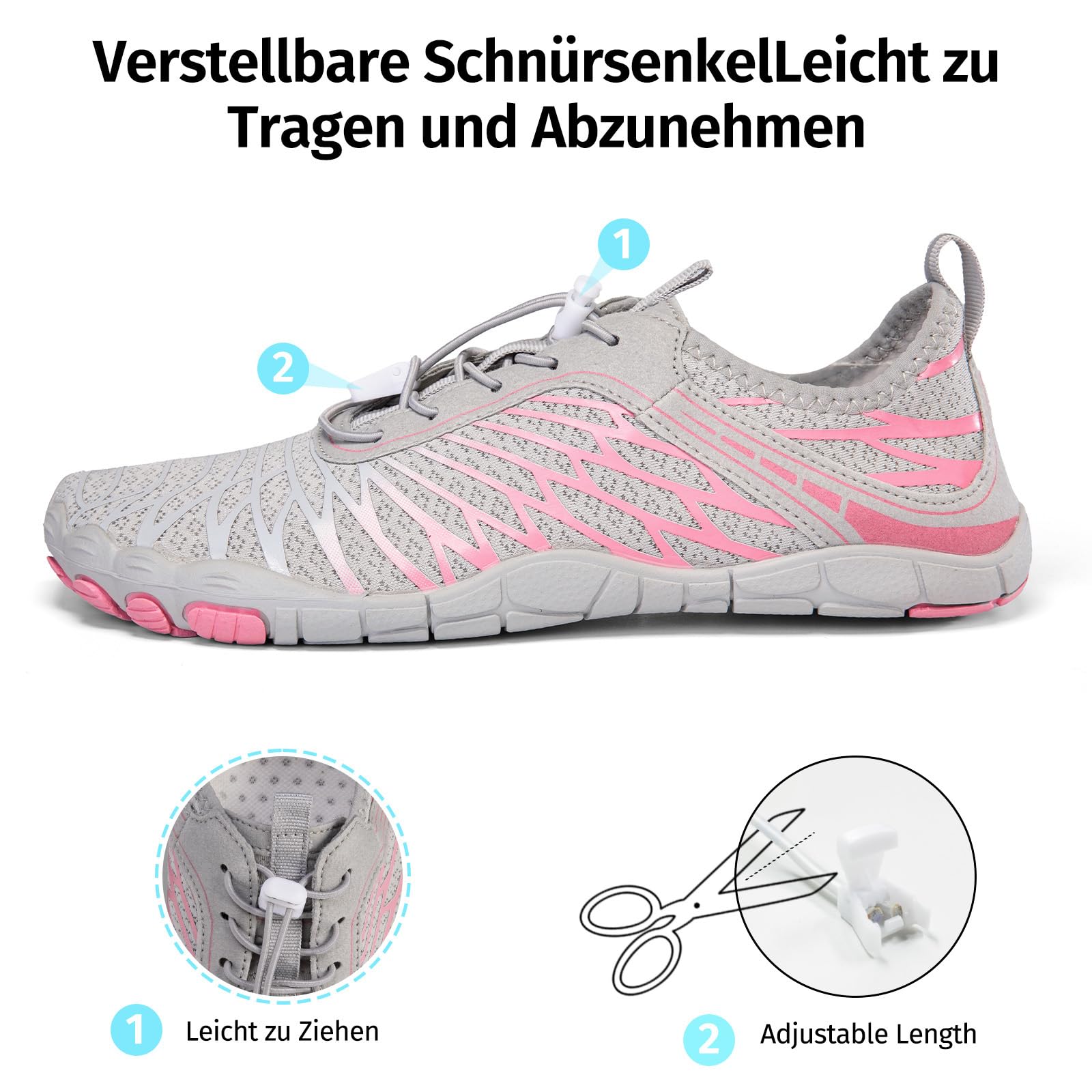 Chaussures Pieds Nus Feral Walk Light, Chaussures Minimalistes Barefoot pour Homme et Femme - Antidérapantes, Respirantes
