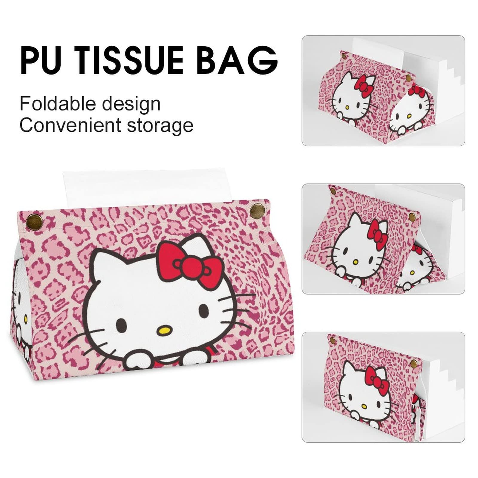 Amazon｜ティッシュケース ハローキティ ピンクのヒョウ柄 おしゃれ PU