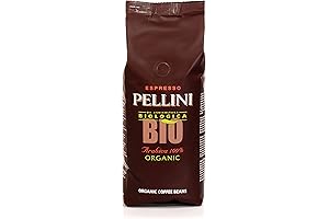 Pellini Bio, the harmonious, organic blend of medium roasted coffee beans from...