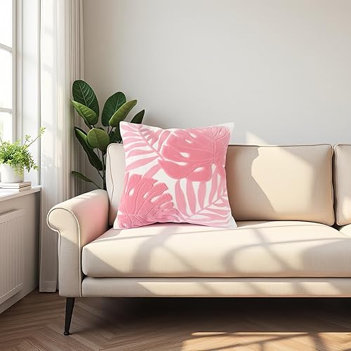 Miniatura 9 de Funda de almohada bordada de 18 x 18 pulgadas, decoración del hogar, funda de almohada de suelo para sofá, silla, 100% algodón, con lazo bordado de