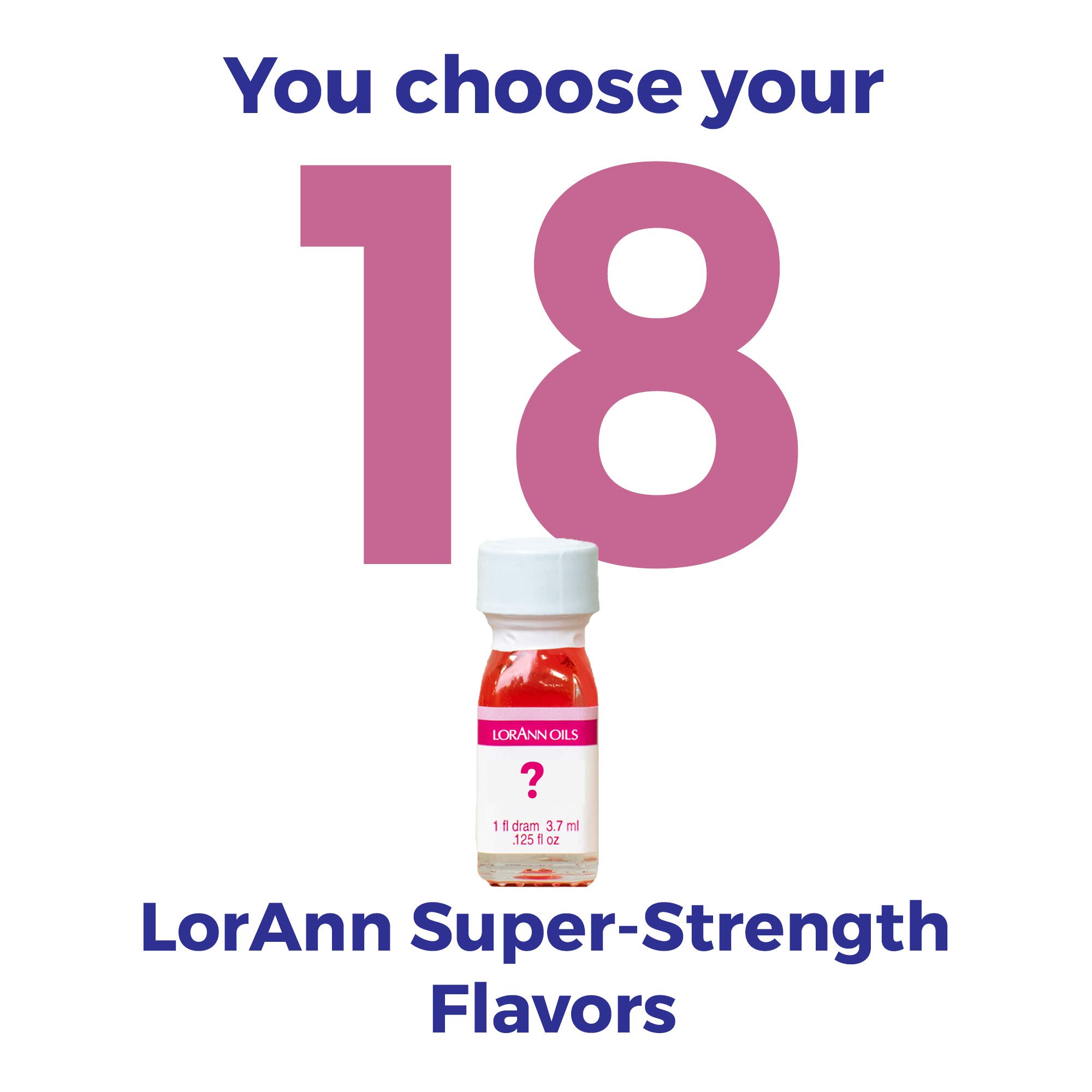 LorAnn SS flavors 18 pack of 1 dram bottles 125 fl oz - 3 7ml - YOU CHOOSE — view 3