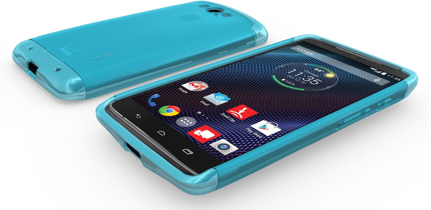TUDIA LITE TPU Bumper Protective Case for Motorola Droid Turbo Ballistic Nylon Version Only (NOT Compatible with Metalized Glass Fiber Version) (Teal)