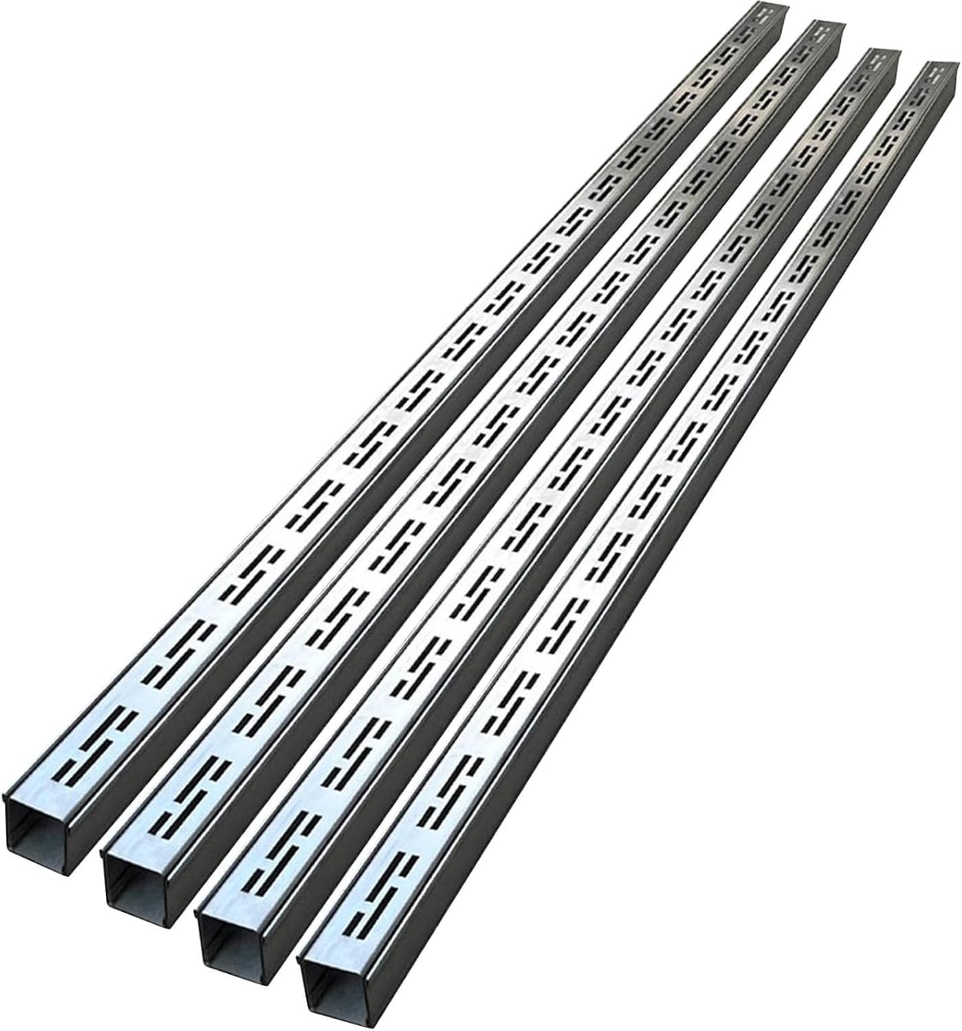 Kit de vidange de canal, 3,5 cm de largeur, drain de tranchée extérieur mince et étroit, gouttière d'égout souterraine pour patio, allée, garage, usage industriel
