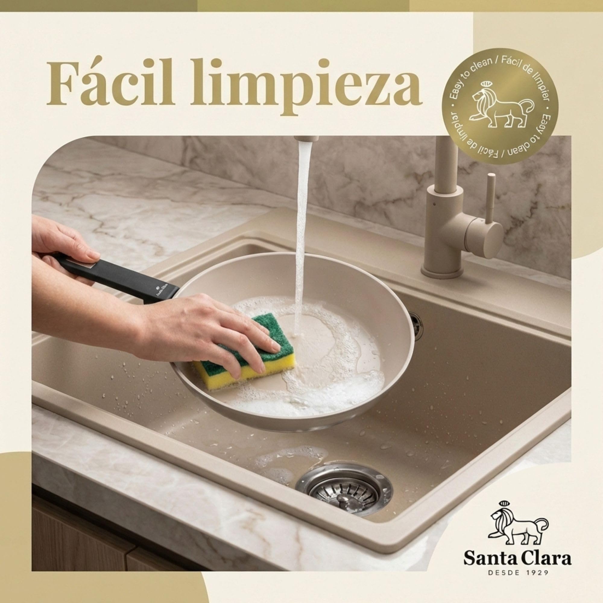 SANTA CLARA | Juego de Sartenes Nordkitch Pack 3 (20, 24 y 28 cm) aluminio forjado 3,2 mm con mango soft touch, sartenes antiadherentes doble capa full induction, aptas para inducción, gas y vitro