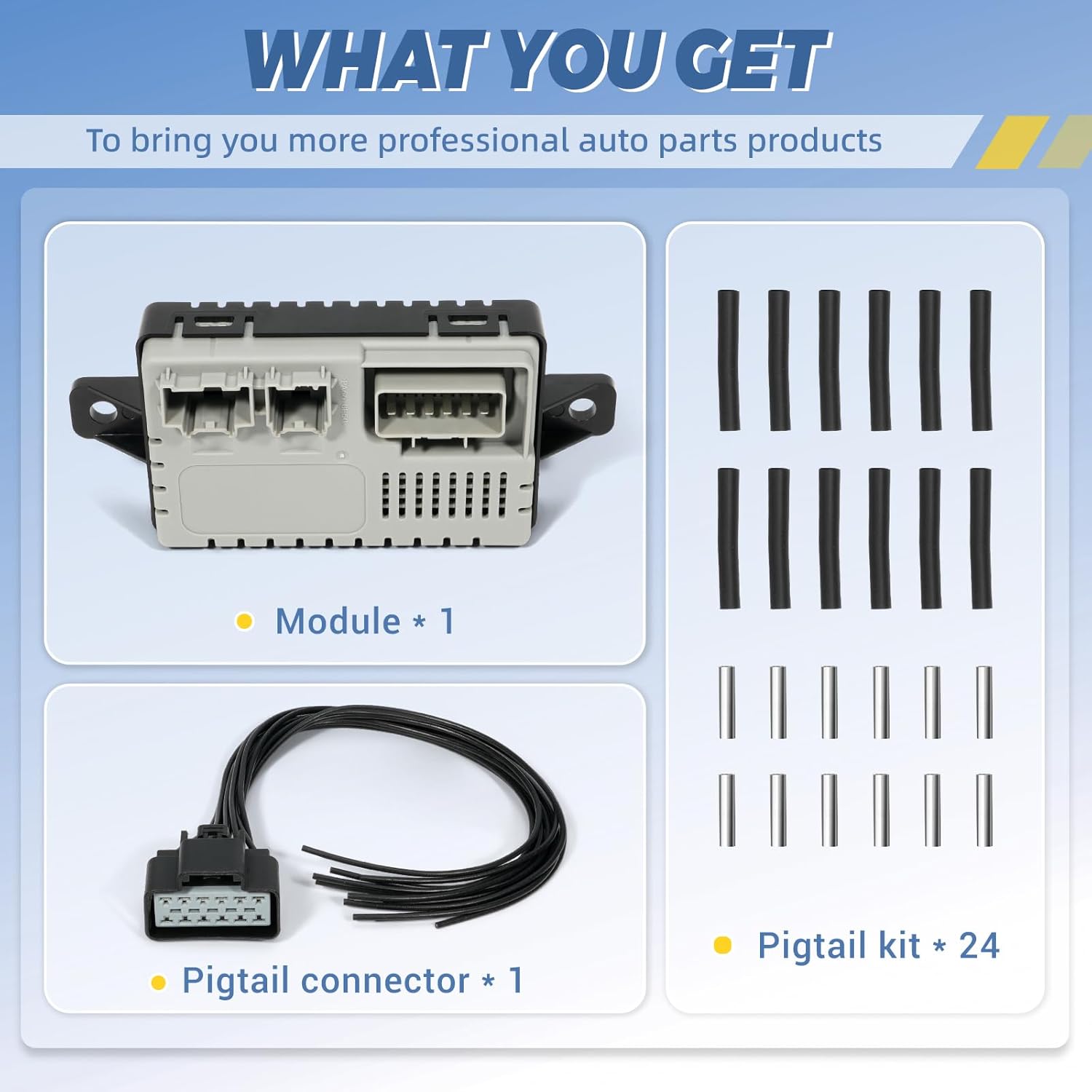 BU5Z14C724A Seat Heater Cool Control Module w/Pigtail Kit, Fit for 2011-2018 Ford F150 F250 F350 F450 F550 Edge Explorer Flex Fusion Taurus, 2013-2018 Lincoln MKS MKZ MKT - Replace GU5Z14C724A