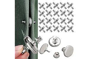 Magnetic Curtain Clips (Set of 20, Silver)