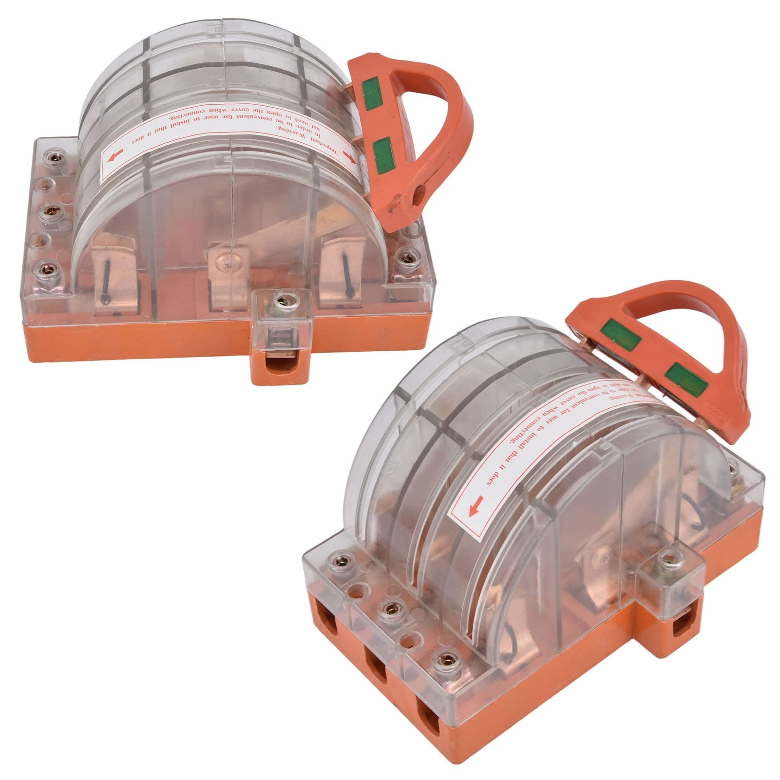 FTVOGUE Interruptor de Cuchilla de Desconexión Resina ABS Cobre Interruptor de Cuchilla de 3 225A AC380V Doble Tiro para Generador de Transferencia de Energía Industrial Respaldo y Uso de