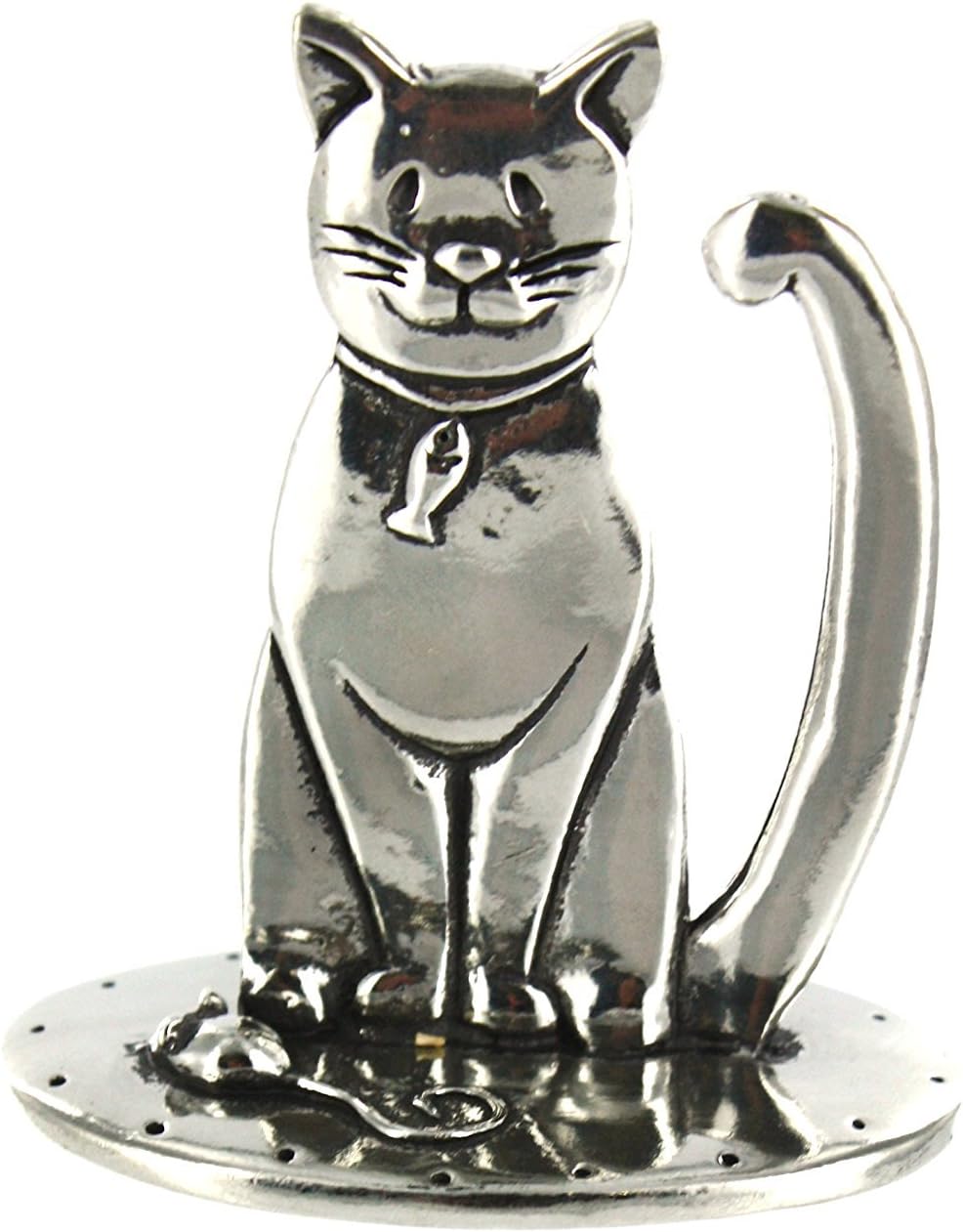 Pewter Cat Ring Holder by Basic Spirit