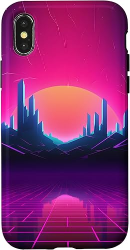 Miniatura 5 de Funda para iPhone 15 Synthwave City Retrowave 80s Vaporwave