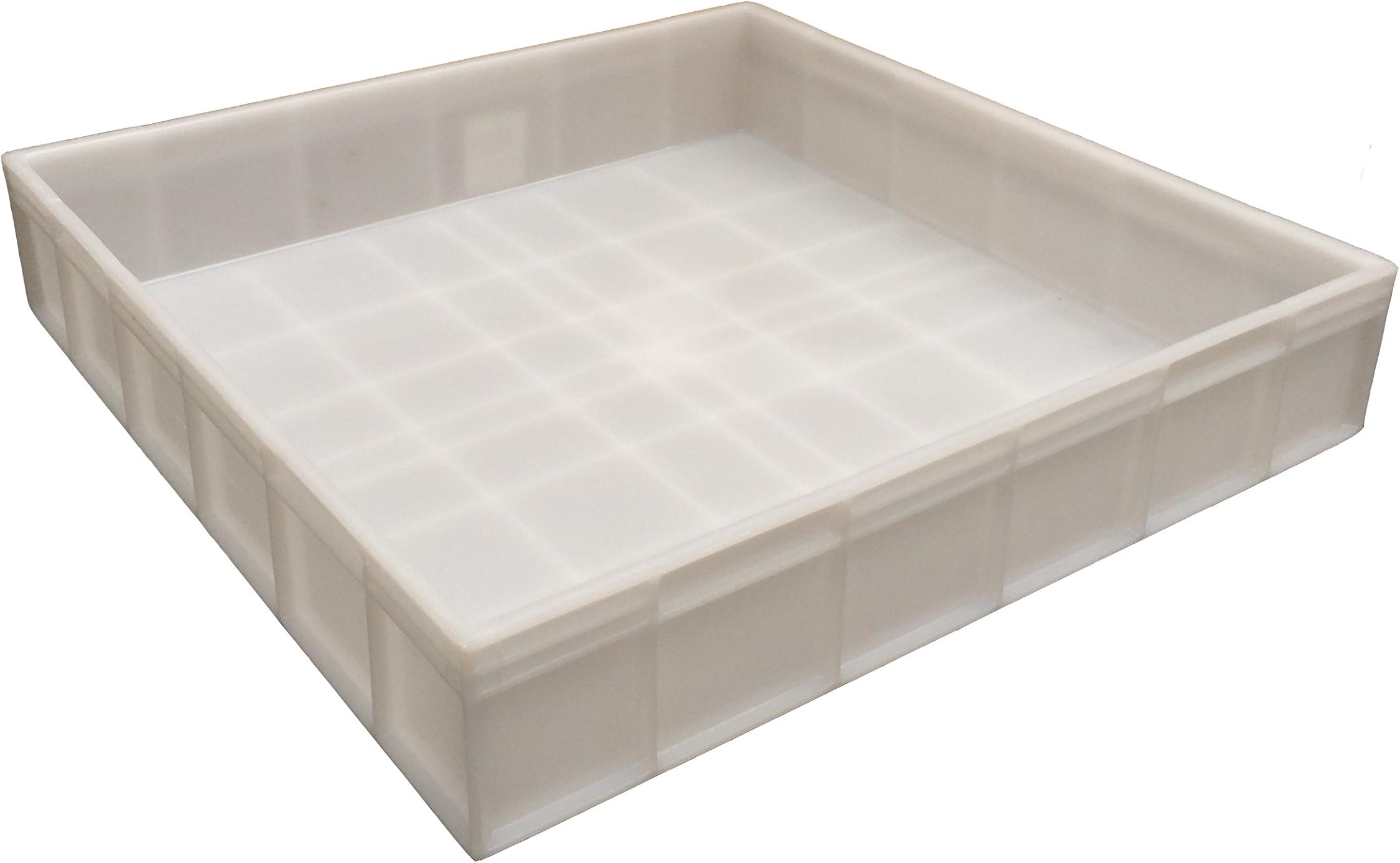 Square Food Grade Plastic Stacking Pizza Dough Bakery Trays - Commercial Quality! 10.1 Litre Stackable HDPE Containers - Chemical Resistant Boxes (10)