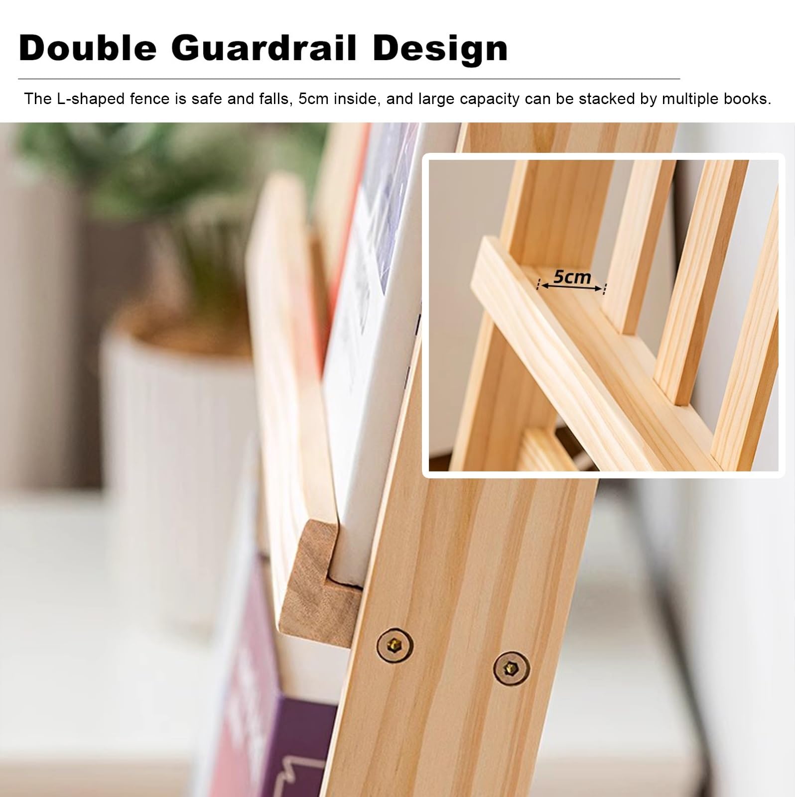 AviiSo Prospektständer Broschürehalter für Display, Massivholzmagazin Speicherregal Organizer, Ausstellungsräume Bücherregal, Mehrzweck-Dekor-Dokumente Informationsregal (Size : 50cm Wide)