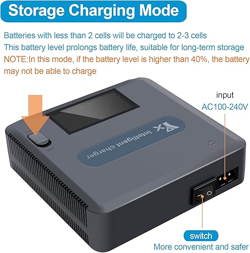 Miniatura 4 de Hanatora LCD Parallel Charger with Storage Charge for DJI Mavic 3/Cine/Classic/Pro/Enterprise Battery,Display Rapid Multi Charging Hub Drone