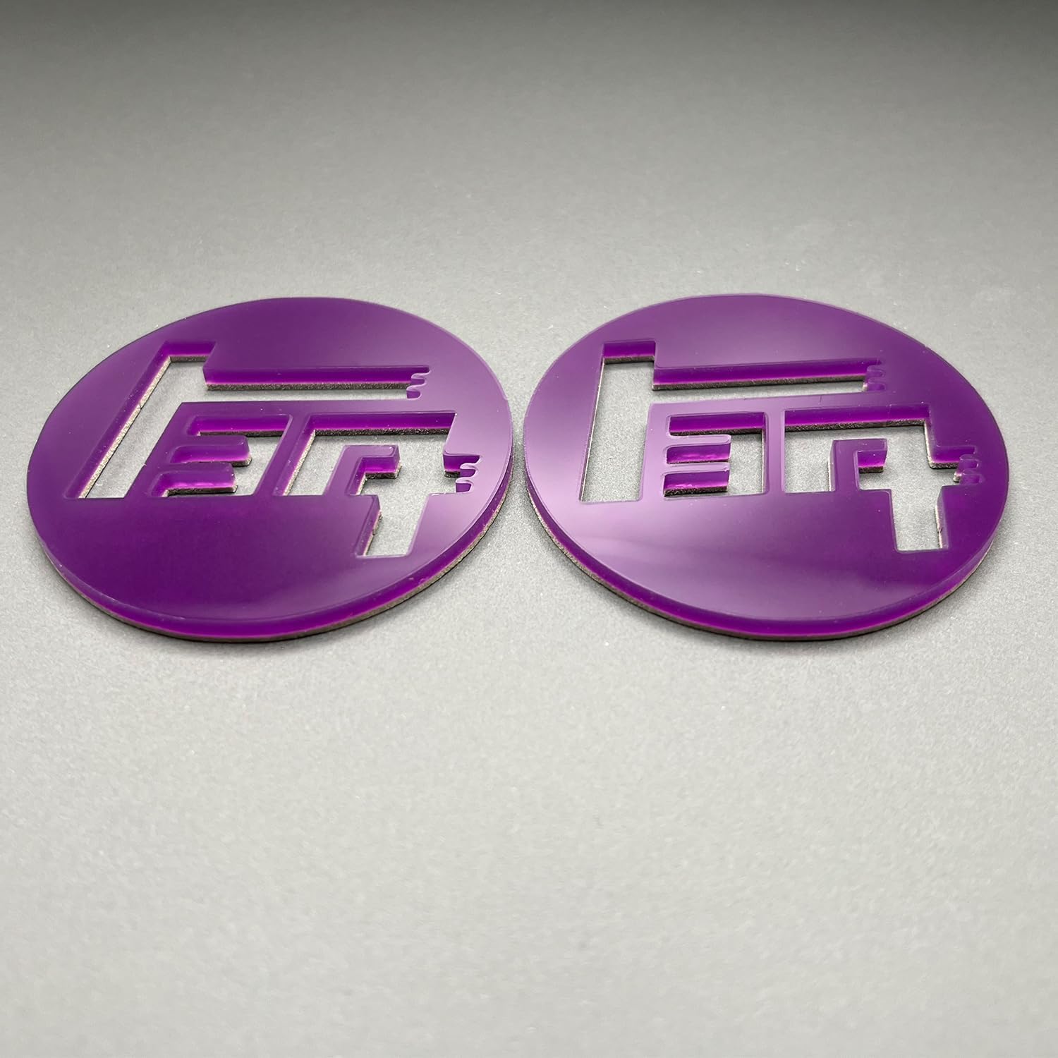 Pair Custom Retro TEQ Emblems fits Toyota Toyoda Badge (Black)