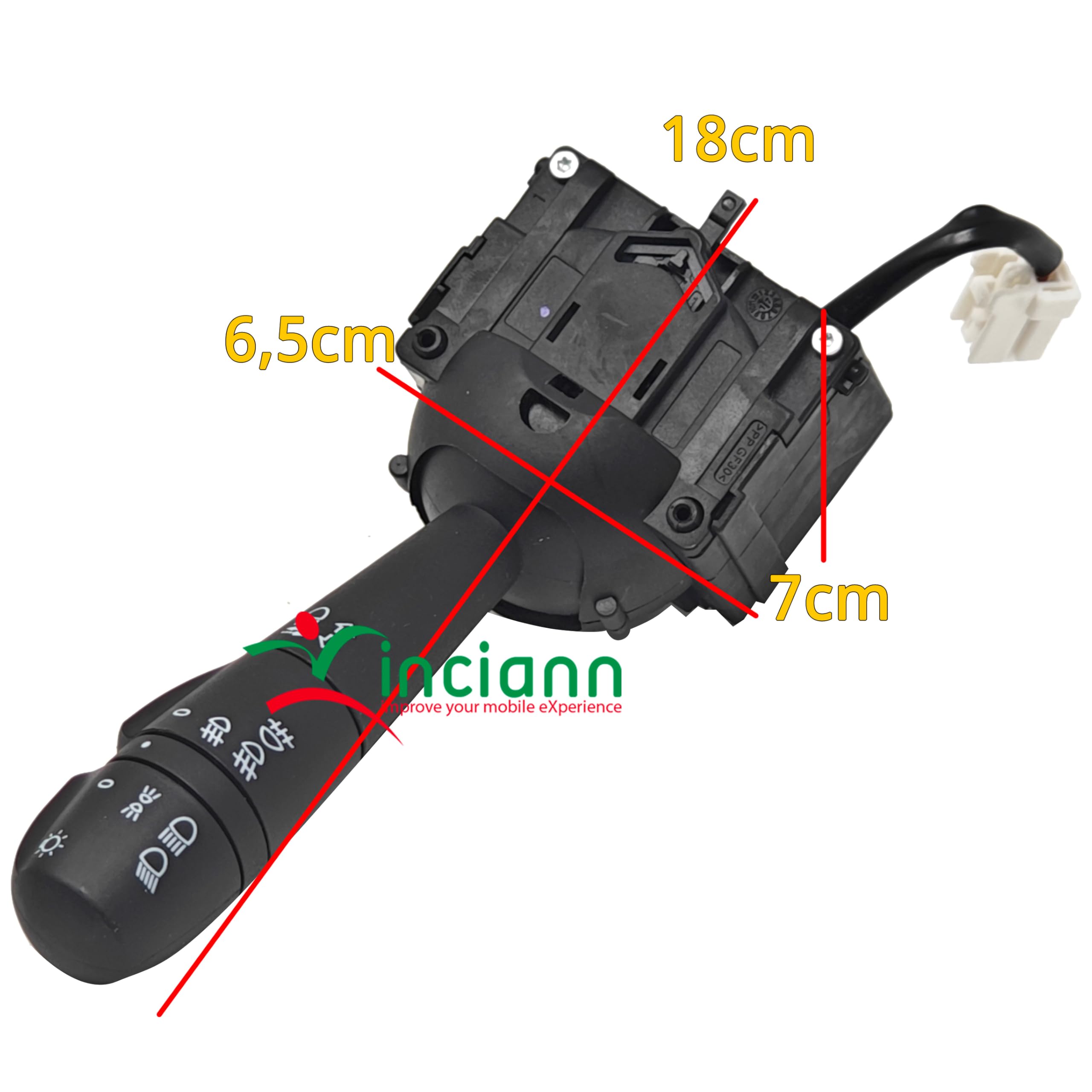 Regolazione fari comando lampeggiatori auto Leva devioluci compatibile Logan Clio