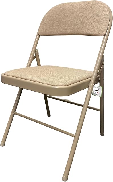 Super Delux Folding Strong Metal Frame Padded Back Rest Chair Home Garden Office Computer Desk