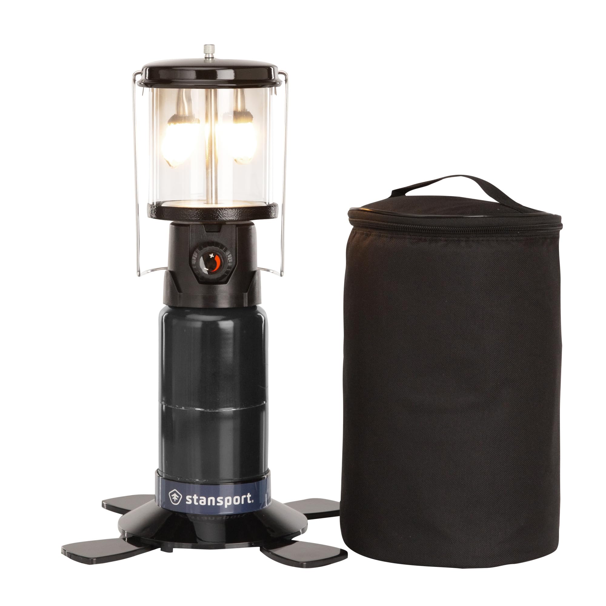Stansport Propane Mantel Lantern – Outdoor Light with Adjustable Brightness, Carry Handle, Ventilated Hood, High-Output, Portable, for Emergency, Backpacking, Camping – Mantels Included