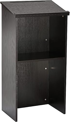 AdirOffice Stand up, podio de pie, atril con plataforma ajustable y charola para lápizlapicera