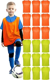 Youth Scrimmage Vests & Soccer Pennies – Breathable Mesh Soccer Pinnies, Pennies for Sports Youth