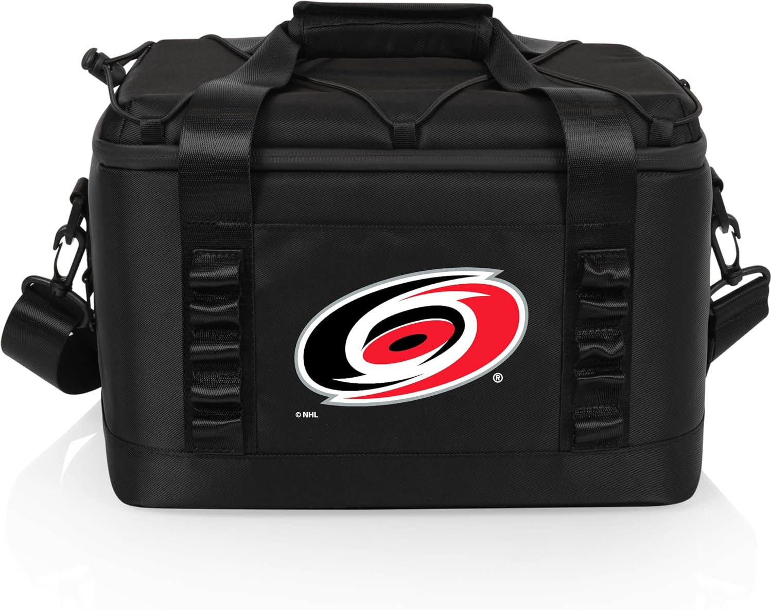 PICNIC TIME NHL Carolina Hurricanes Tarana Superthick Cooler Bag with Shoulder Strap, 12 Can Insulated Soft Cooler, Beach Cooler, Insulated Camping Cooler, Picnic Cooler, (Black)