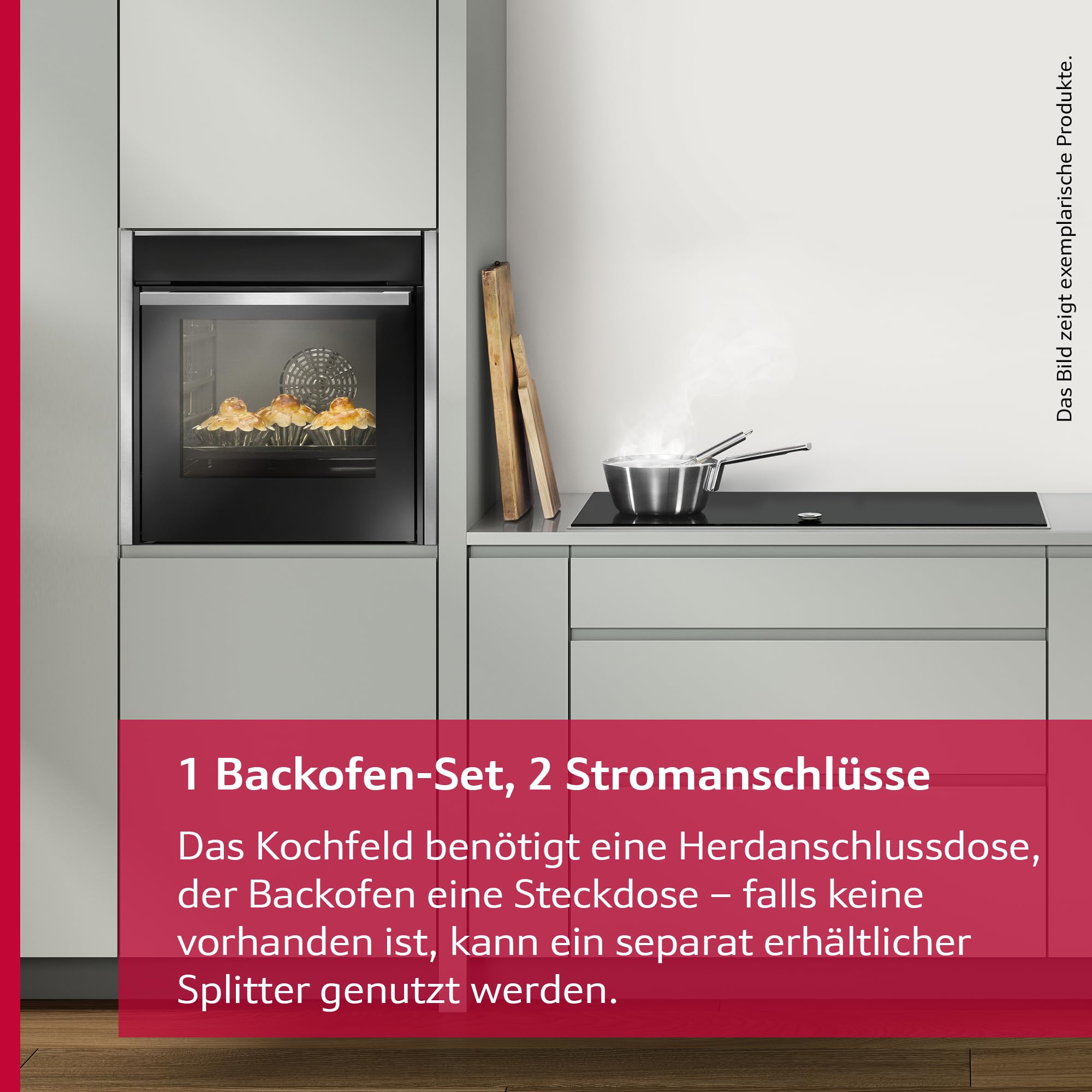 NEFF BX36IB0 Backofen-Set 60 x 60 cm CircoTherm LED-Display Induktionskochfeld Powerstufe Touch Control Edelstahlrahmen