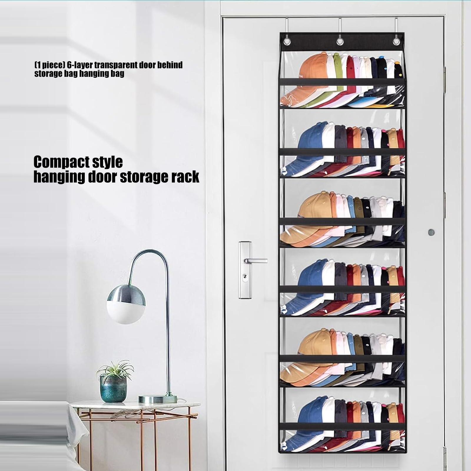 Organizadores de almacenamiento transparentes de múltiples capas con 6 compartimentos para una organización eficiente del hogar, ahorrando espacio