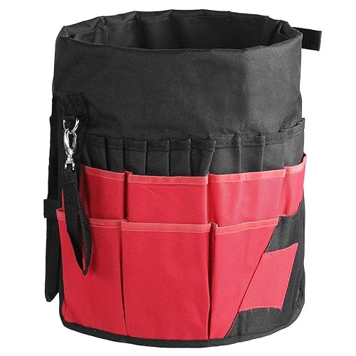 Miniatura 2 de Bolsa de herramientas multiusos, 42 bolsillos, organizador de herramientas de cubo de jardín, impermeable, resistente, portaherramientas, paquete de