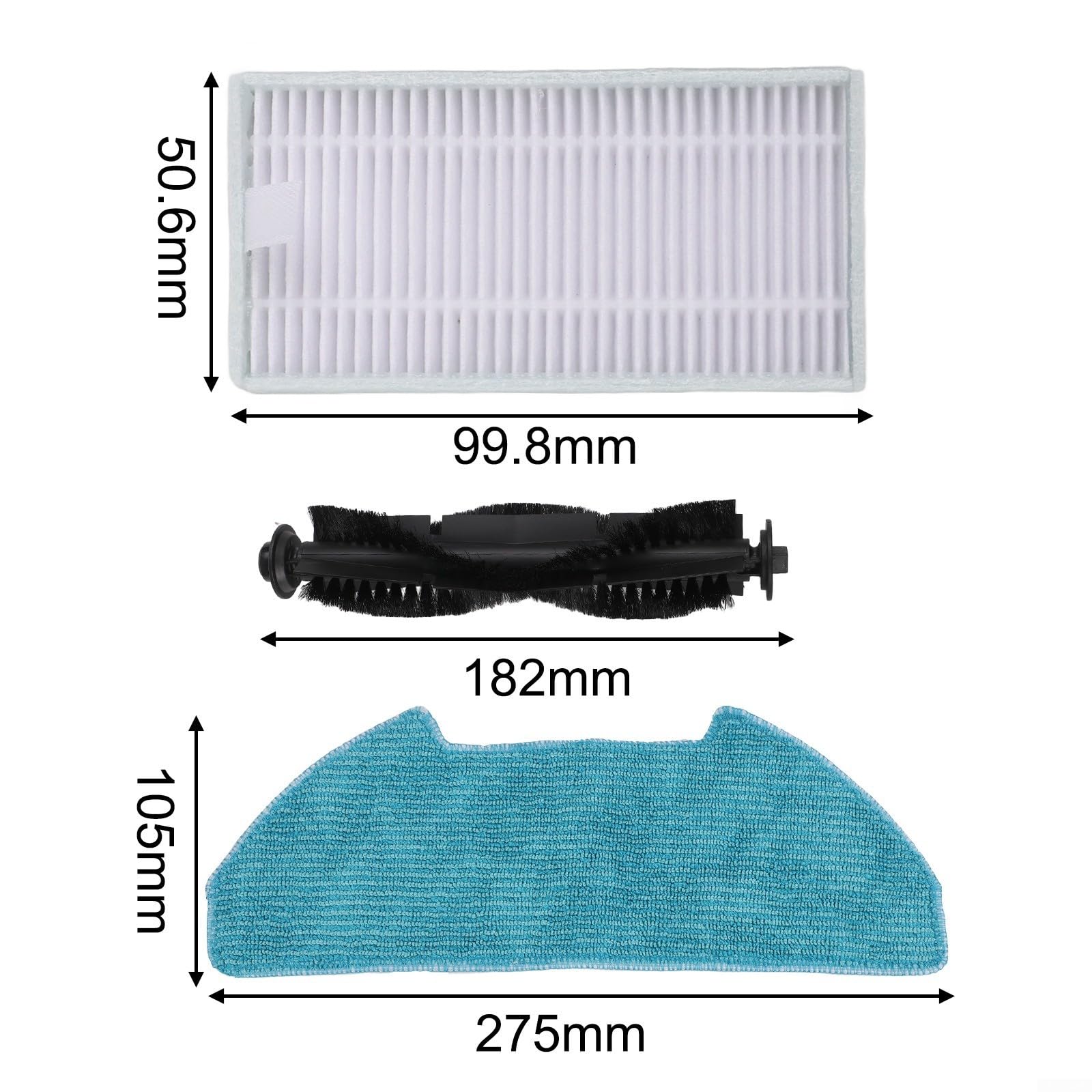 Kit Accessoires Robot Aspirateur avec Chiffres Lavables(B)