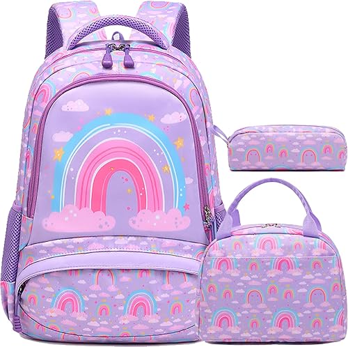 Mochila de unicornio para niñas, mochila escolar para niñas, mochila escolar de unicornio para niñas, juego de mochila escolar para la escuela