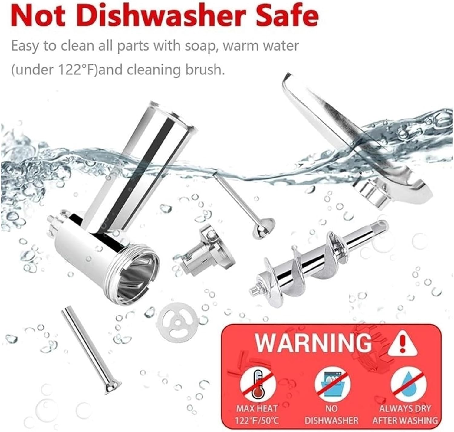 Metal Grinder Attachments Compatible For KitchenAid Stand Mixers Grinder Sausage Stuffer Attachment