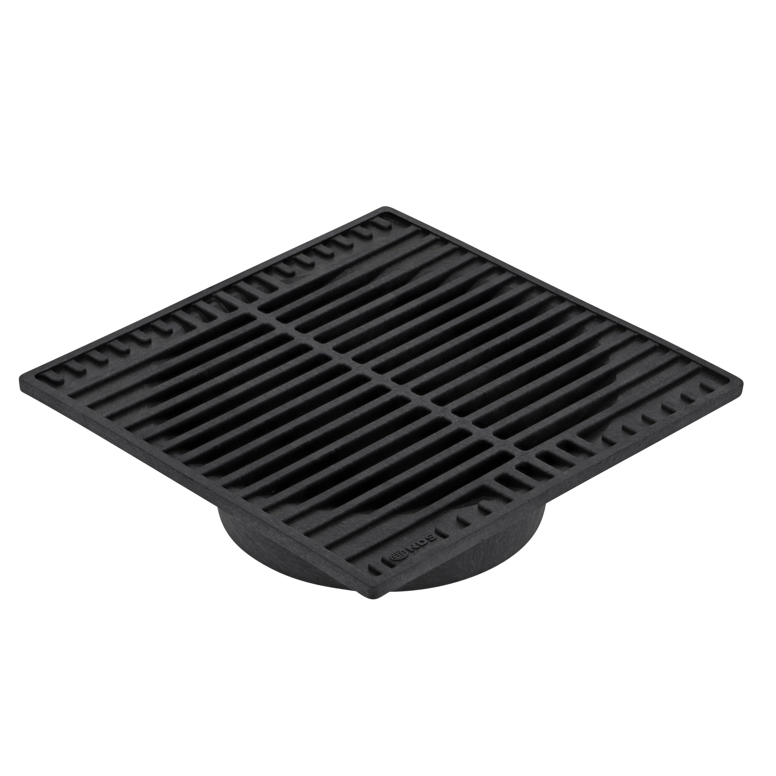 Grille carrée 9x9 cm NDS 970 noir anti-débris pour caniveau