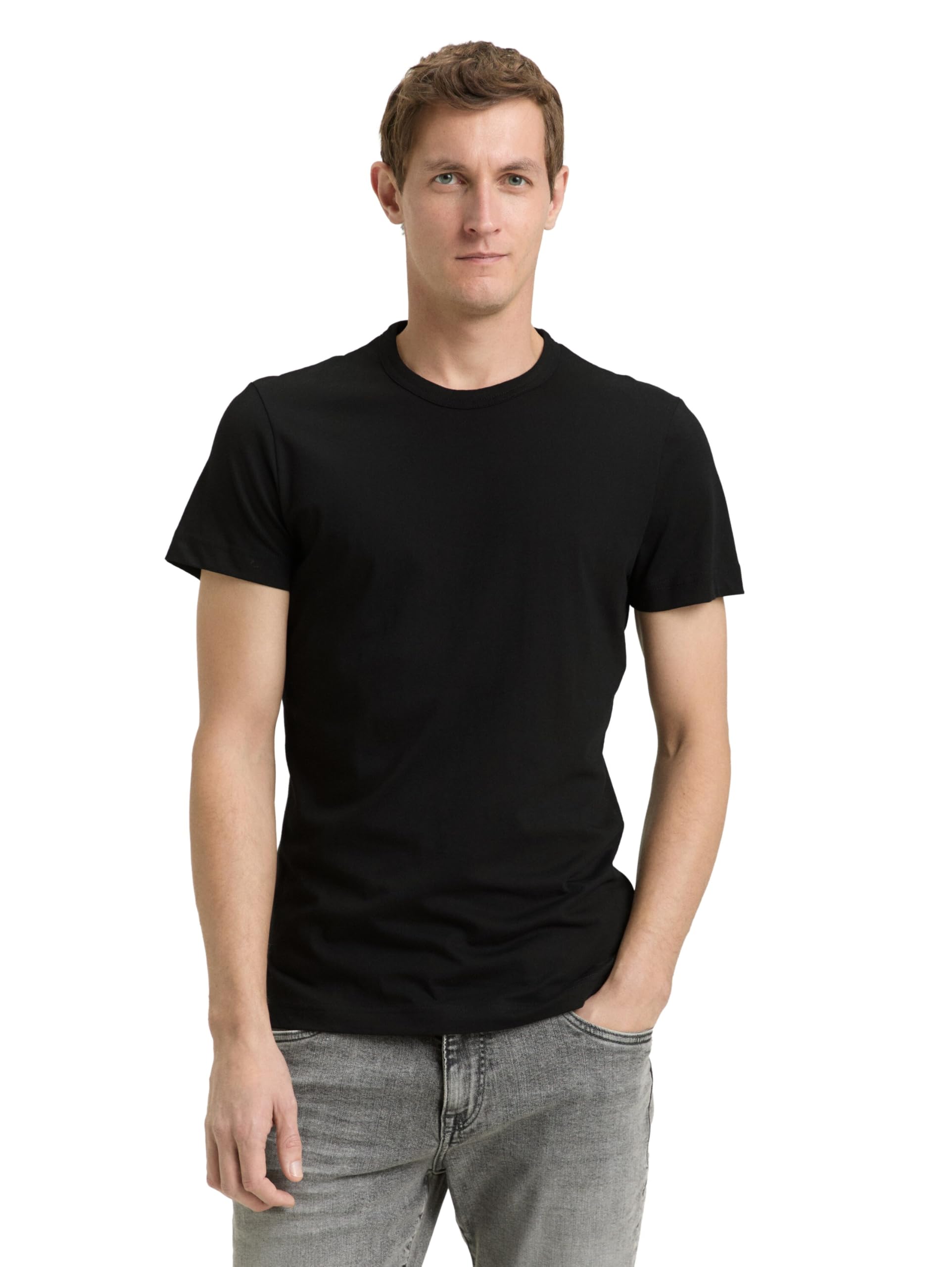 TOM TAILOR Herren Basic Fitted T-Shirt